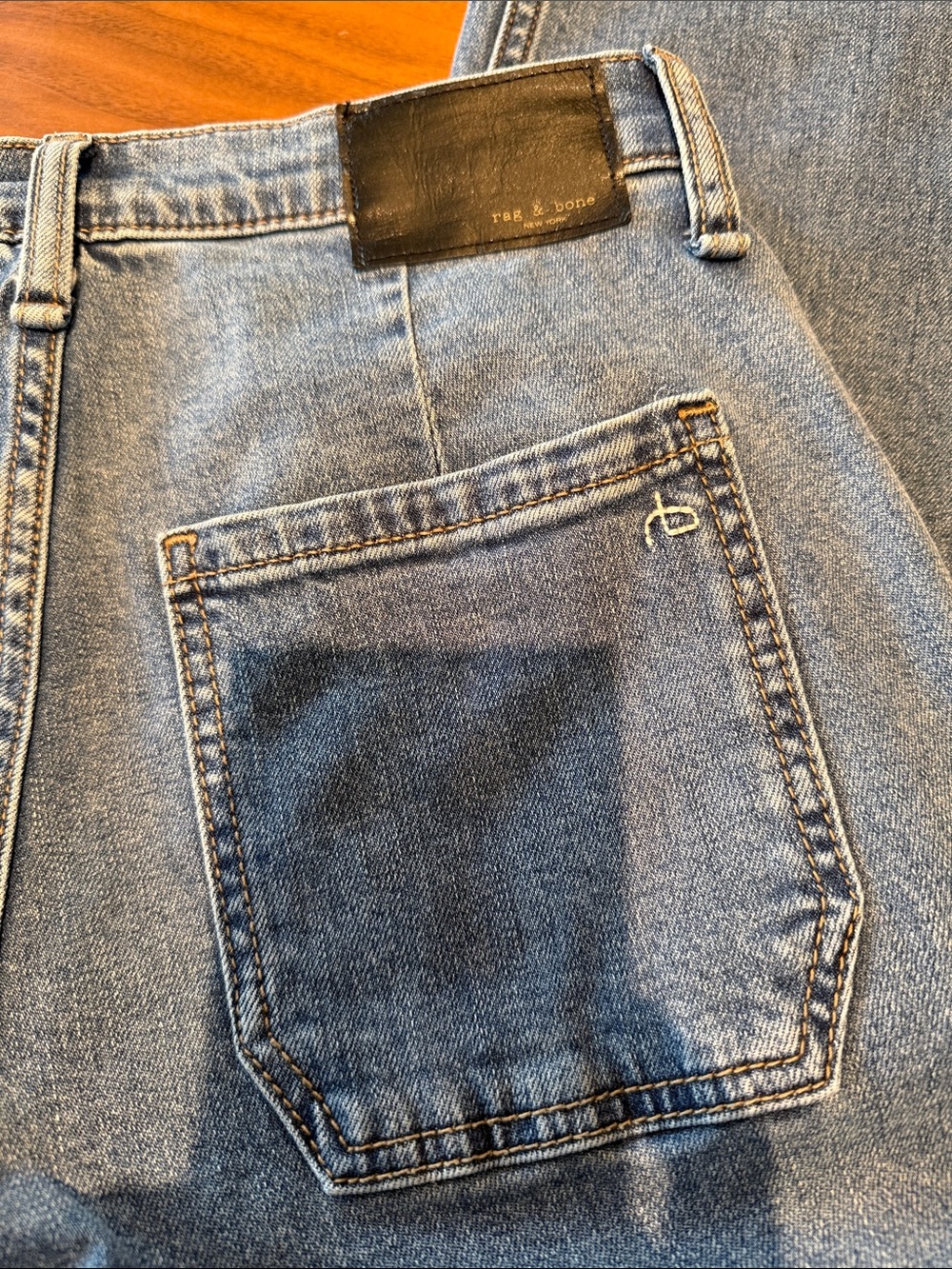 rag & bone Light Blue Wide Leg Jeans - Picture 9 of 10